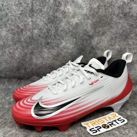 Nike Vapor Speed 3 Football Cleats Mens Size 7.5 White University Red FB3303-102 - Picture 1 of 8